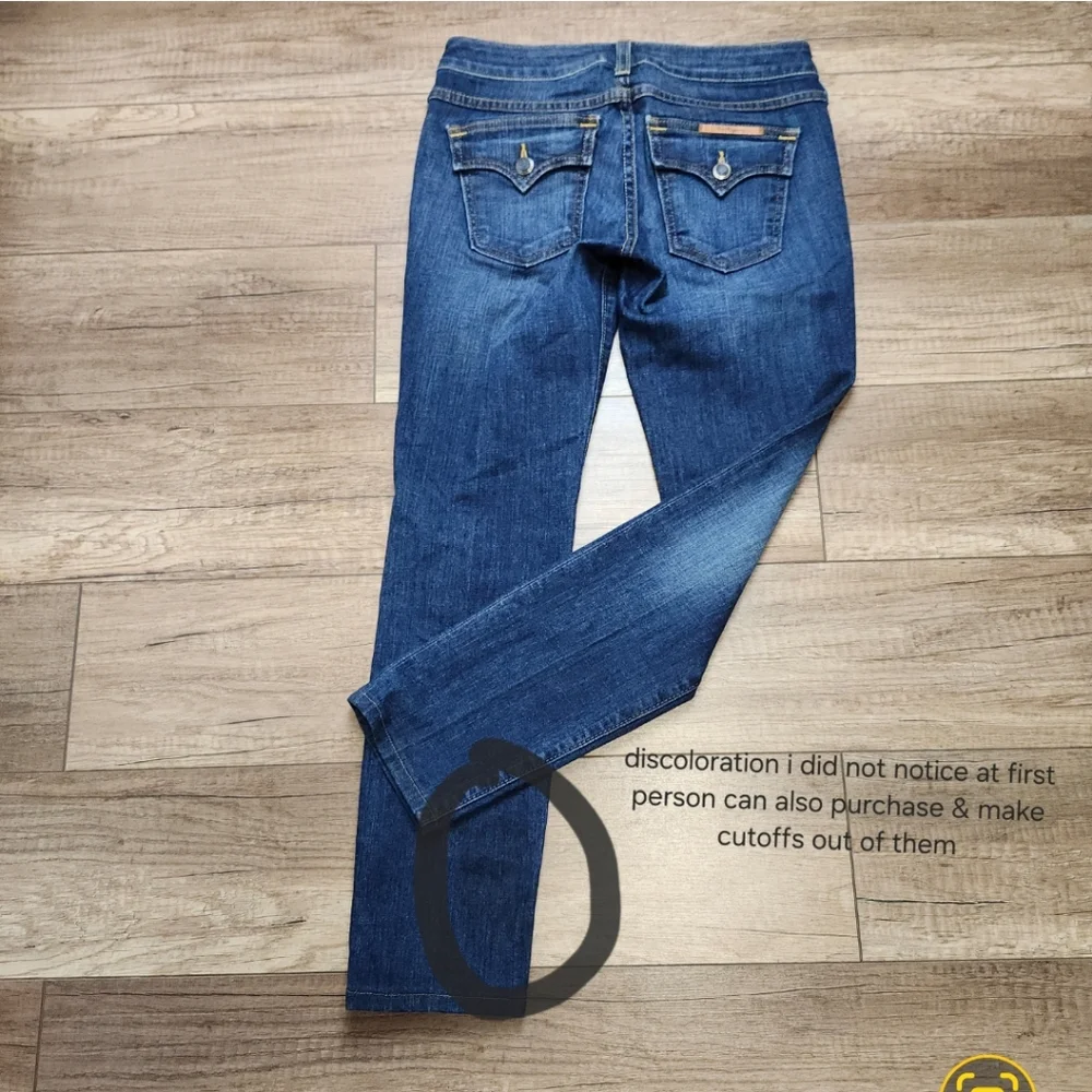 True Religion Women WAKR20Q10 low rise slim straight skinny denim Blue jeans 26 - Picture 5 of 14